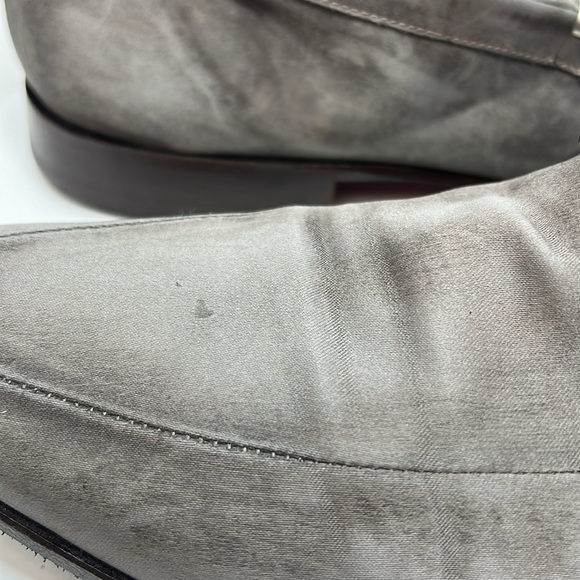 Cesare Paciotti Men’s Sz 7.5 Gray Silk Slip On Loafers main image 6